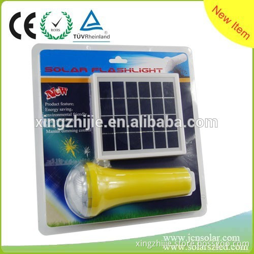 high quality cheap 2w portable led solar emergency torch light with USB for home manufacturer china